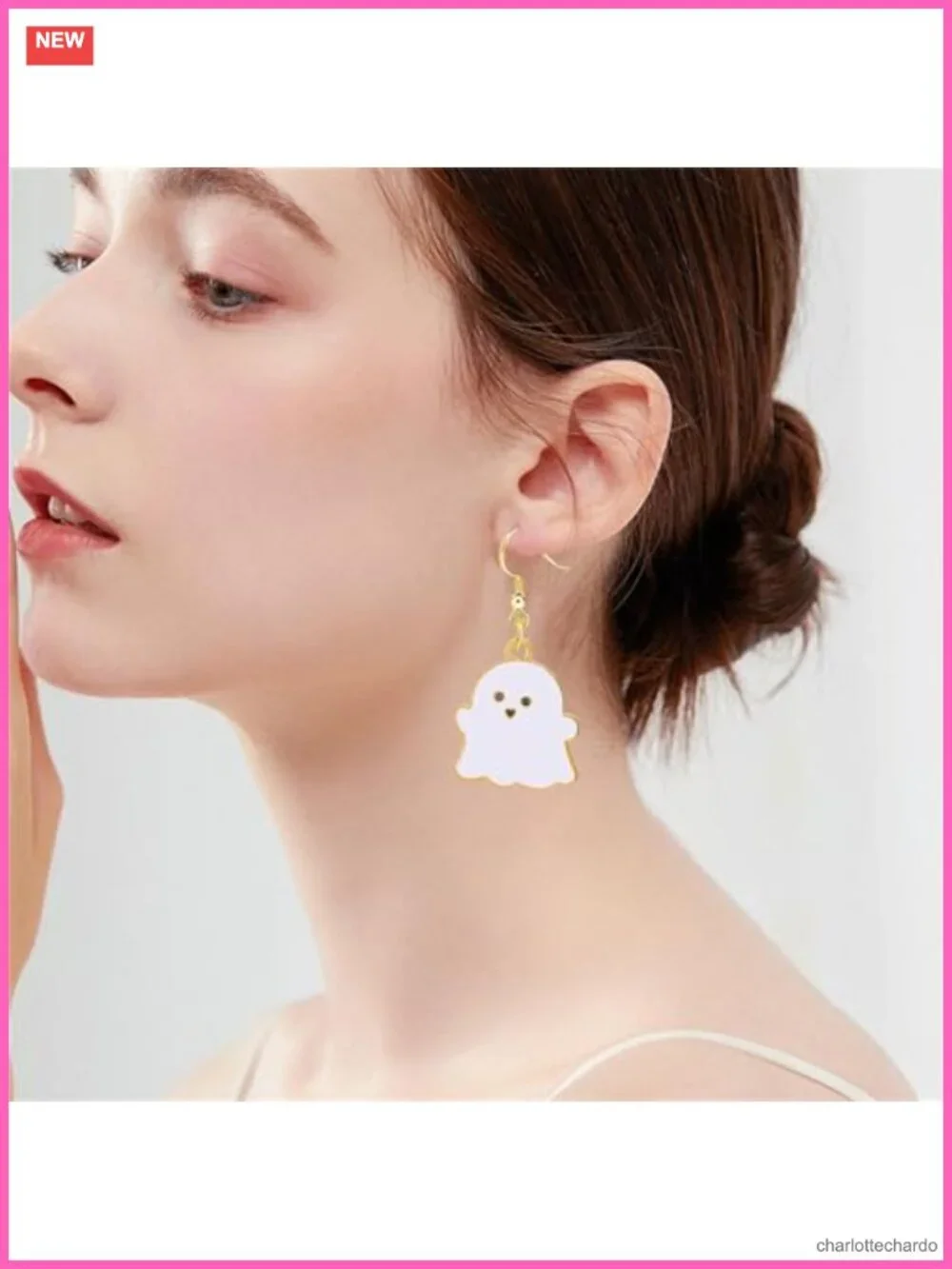 Ghost Earrings Women Cute Funny Kawaii Drop Dangle Zinc Jewelry